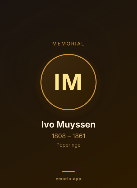 Memorial portrait of Ivo Muyssen