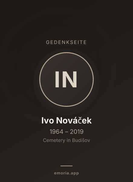 Gedenkportrait von Ivo Nováček