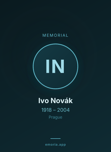 Memorial portrait of Ivo Novák