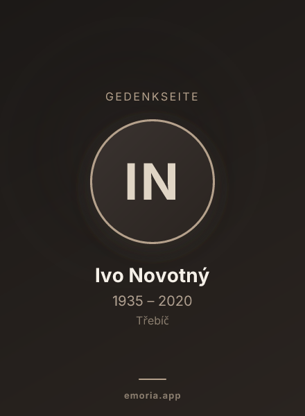 Gedenkportrait von Ivo Novotný