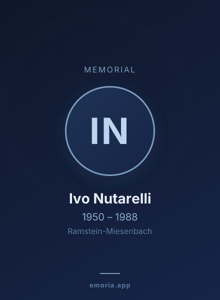 Memorial portrait of Ivo Nutarelli
