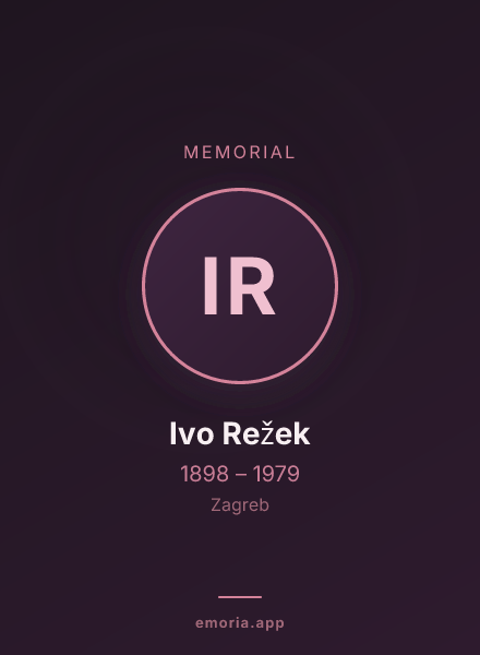 Memorial portrait of Ivo Režek