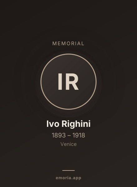 Memorial portrait of Ivo Righini