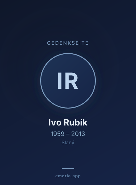 Gedenkportrait von Ivo Rubík