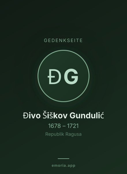Gedenkportrait von Đivo Šiškov Gundulić