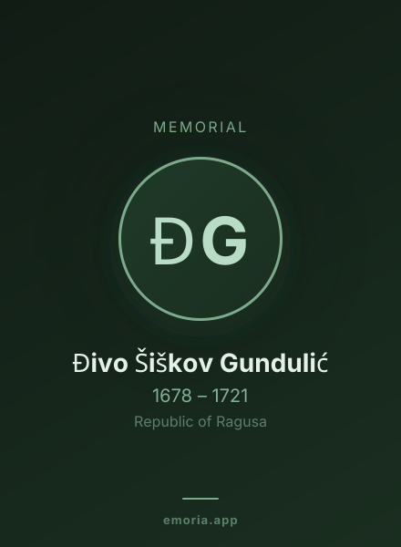 Memorial portrait of Đivo Šiškov Gundulić