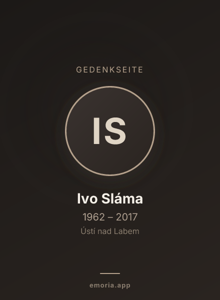 Gedenkportrait von Ivo Sláma