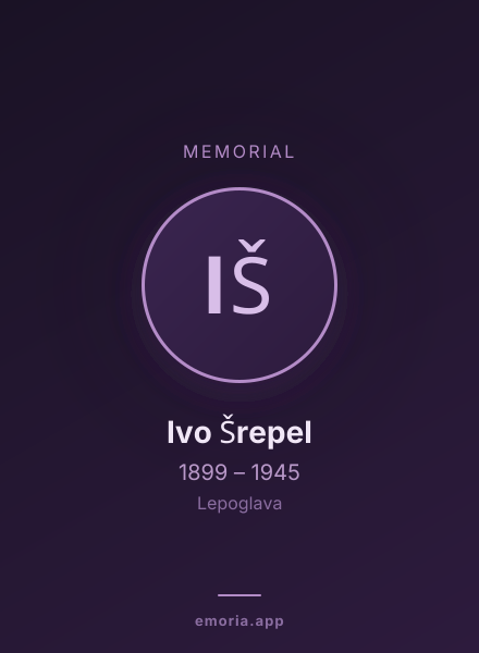 Memorial portrait of Ivo Šrepel