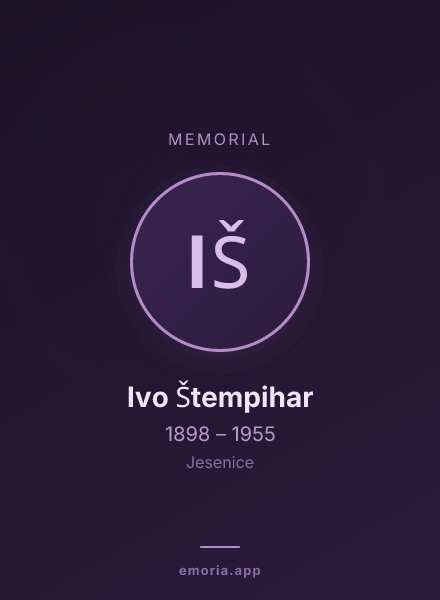 Memorial portrait of Ivo Štempihar