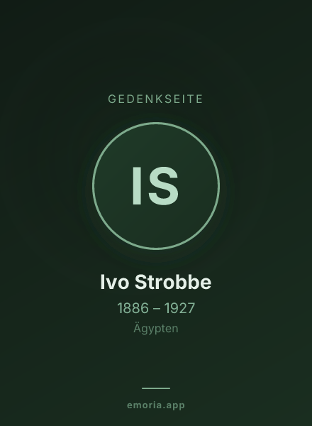 Gedenkportrait von Ivo Strobbe