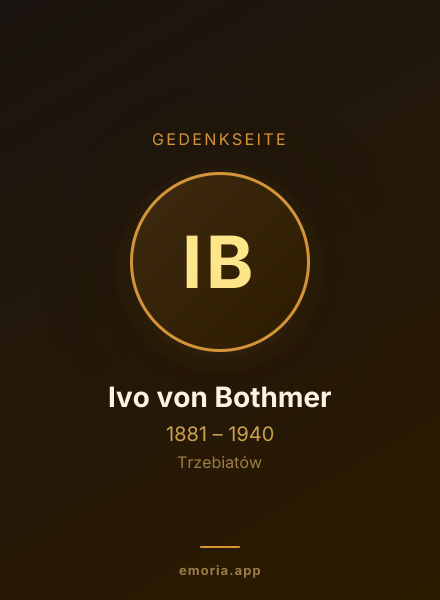 Gedenkportrait von Ivo von Bothmer