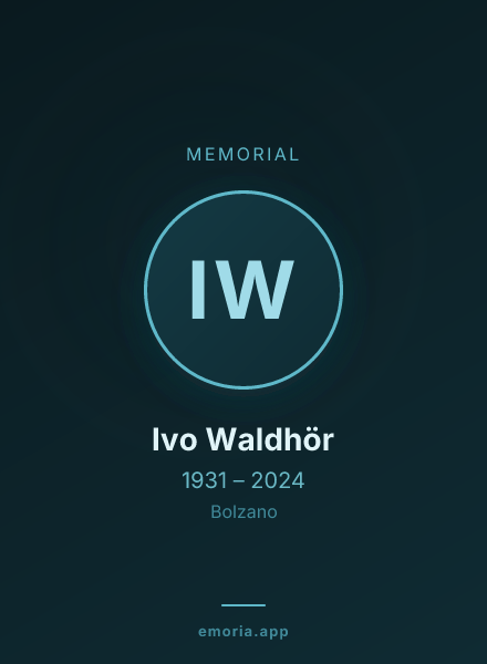 Memorial portrait of Ivo Waldhör