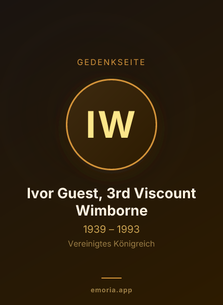 Gedenkportrait von Ivor Guest, 3rd Viscount Wimborne