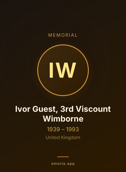 Memorial portrait of Ivor Guest, 3rd Viscount Wimborne
