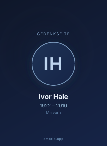 Gedenkportrait von Ivor Hale