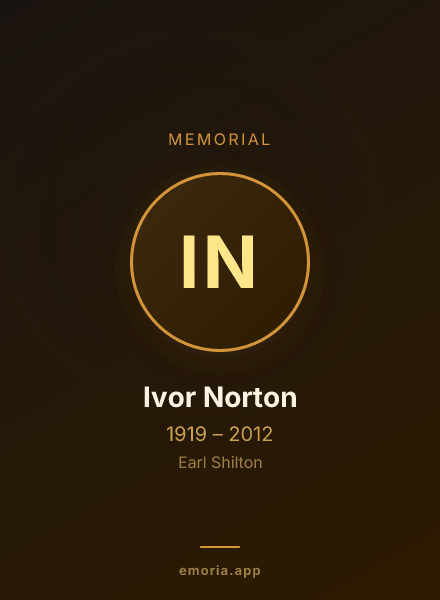 Memorial portrait of Ivor Norton