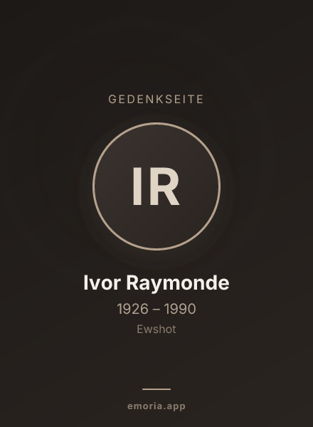 Gedenkportrait von Ivor Raymonde