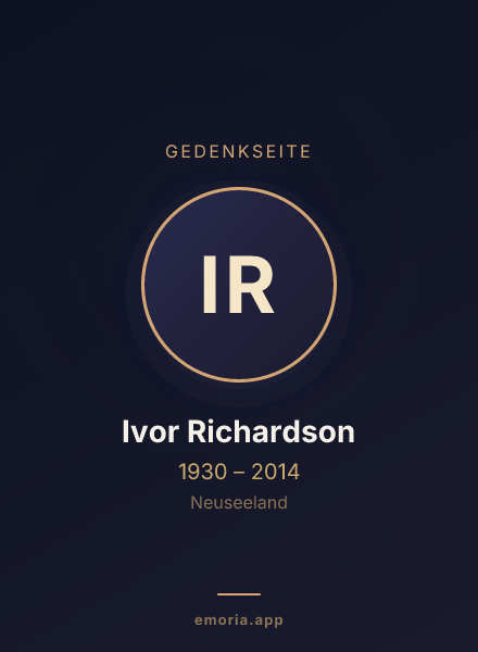 Gedenkportrait von Ivor Richardson