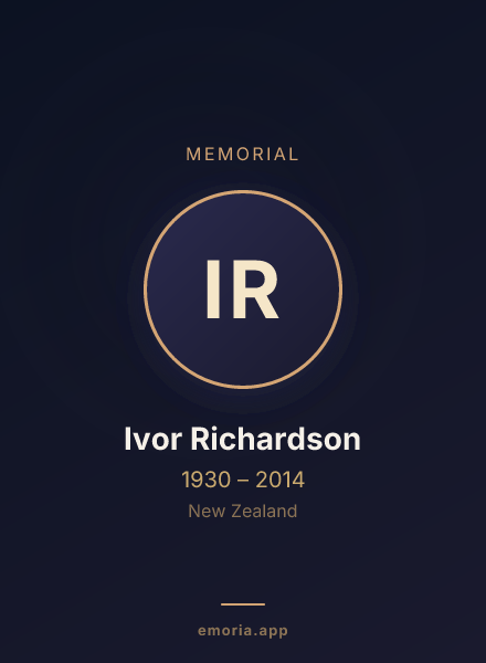 Memorial portrait of Ivor Richardson