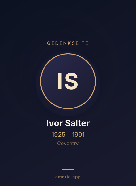 Gedenkportrait von Ivor Salter