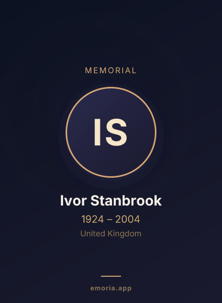 Memorial portrait of Ivor Stanbrook
