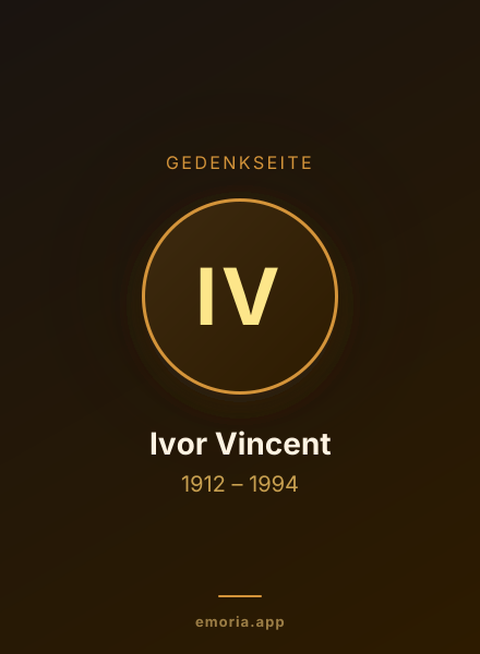 Gedenkportrait von Ivor Vincent