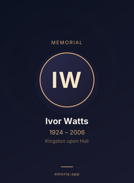 Memorial portrait of Ivor Watts