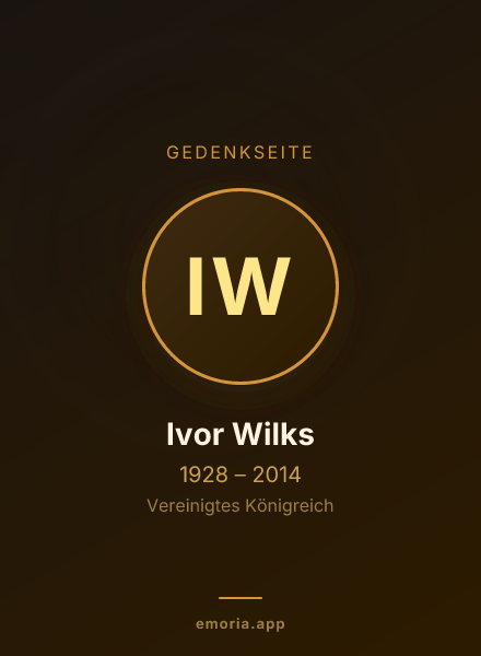 Gedenkportrait von Ivor Wilks