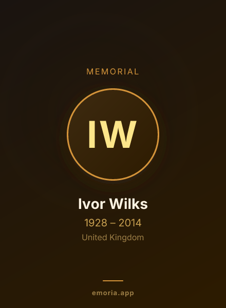 Memorial portrait of Ivor Wilks