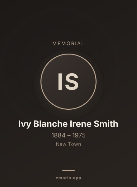 Memorial portrait of Ivy Blanche Irene Smith