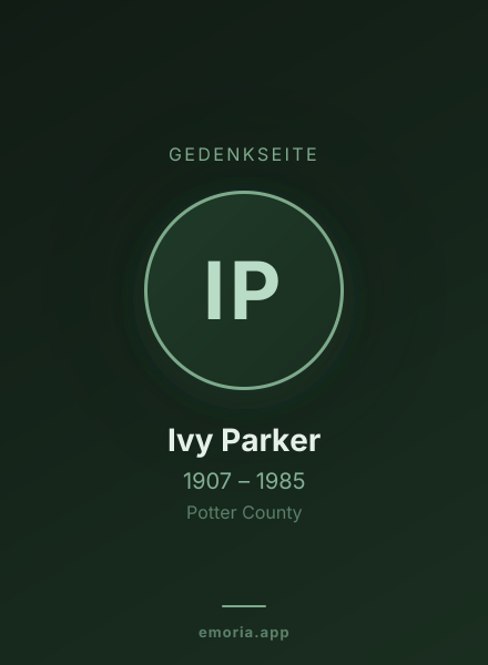 Gedenkportrait von Ivy Parker