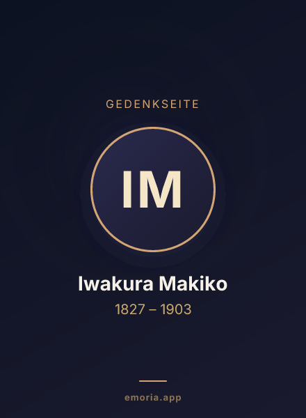 Gedenkportrait von Iwakura Makiko