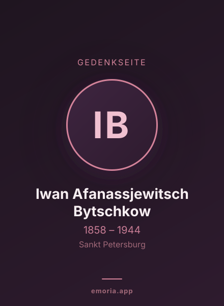 Gedenkportrait von Iwan Afanassjewitsch Bytschkow