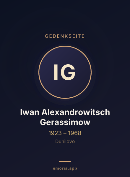 Gedenkportrait von Iwan Alexandrowitsch Gerassimow