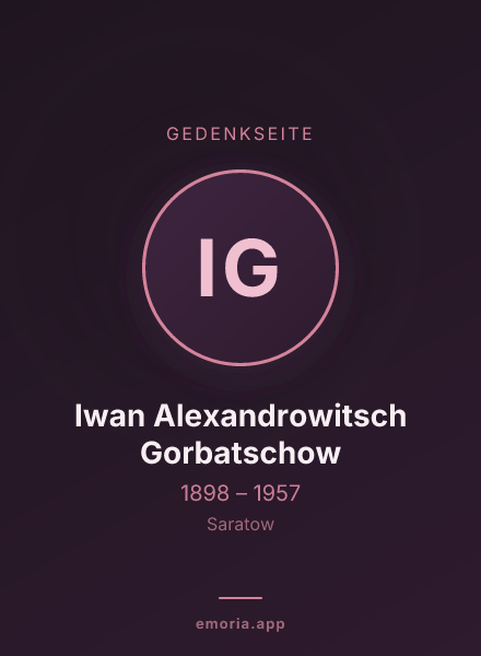Gedenkportrait von Iwan Alexandrowitsch Gorbatschow