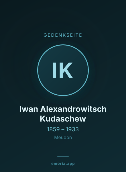 Gedenkportrait von Iwan Alexandrowitsch Kudaschew