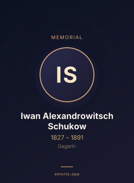 Memorial portrait of Iwan Alexandrowitsch Schukow
