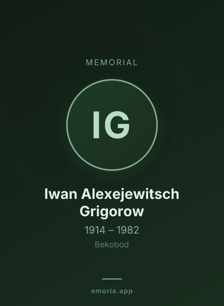 Memorial portrait of Iwan Alexejewitsch Grigorow