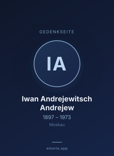 Gedenkportrait von Iwan Andrejewitsch Andrejew
