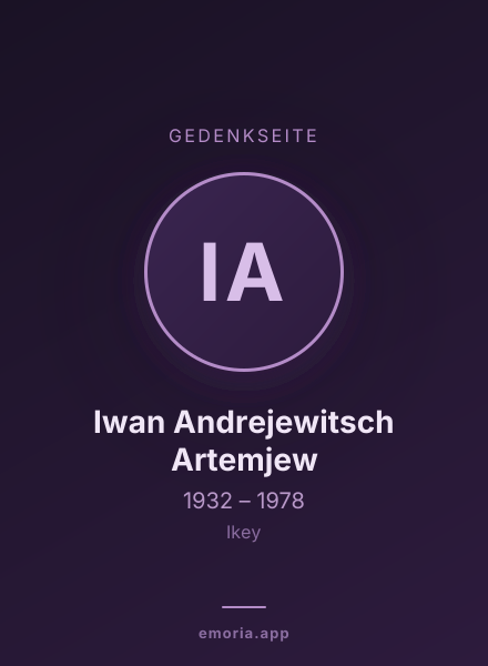 Gedenkportrait von Iwan Andrejewitsch Artemjew