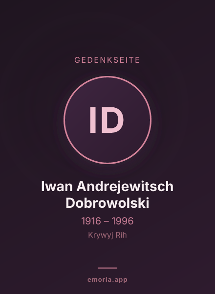 Gedenkportrait von Iwan Andrejewitsch Dobrowolski