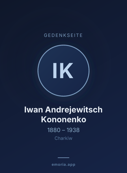 Gedenkportrait von Iwan Andrejewitsch Kononenko