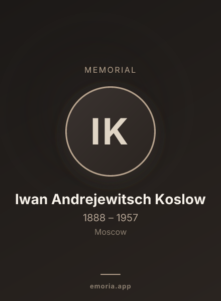 Memorial portrait of Iwan Andrejewitsch Koslow