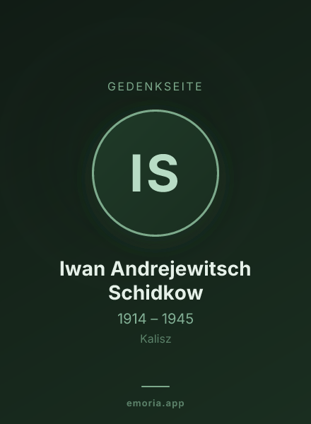 Gedenkportrait von Iwan Andrejewitsch Schidkow