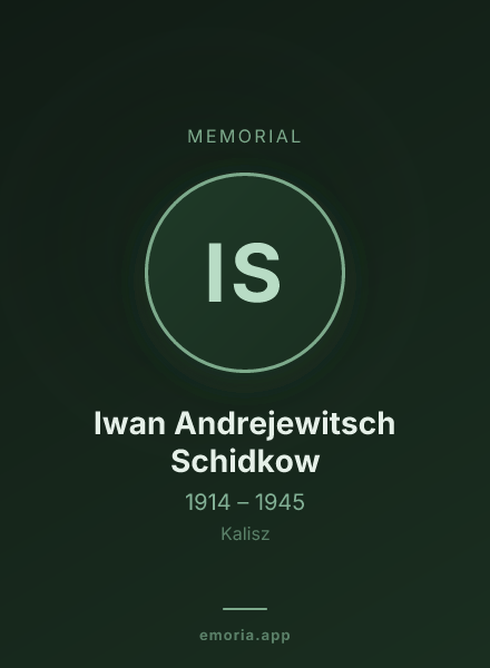 Memorial portrait of Iwan Andrejewitsch Schidkow