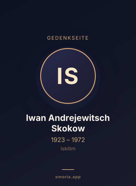 Gedenkportrait von Iwan Andrejewitsch Skokow