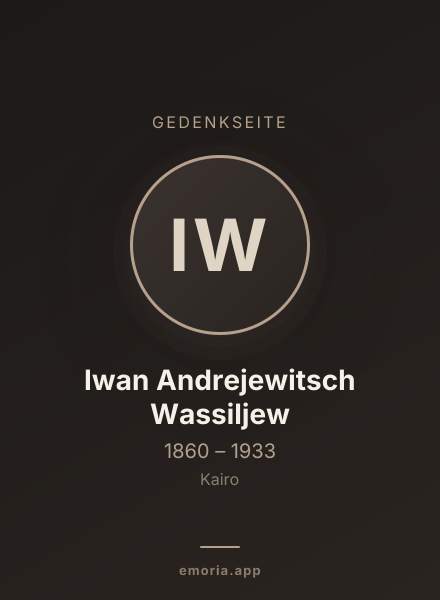 Gedenkportrait von Iwan Andrejewitsch Wassiljew