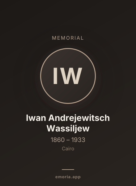 Memorial portrait of Iwan Andrejewitsch Wassiljew