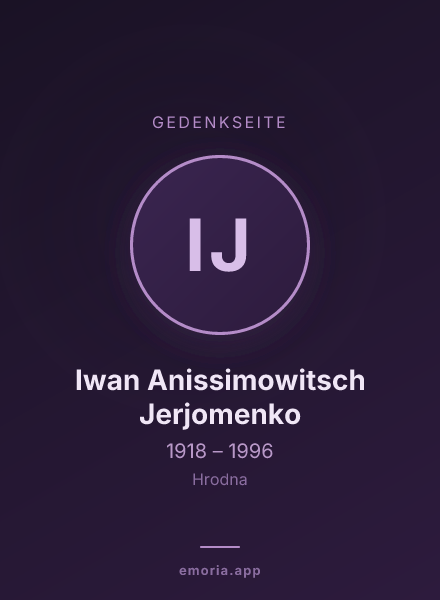 Gedenkportrait von Iwan Anissimowitsch Jerjomenko