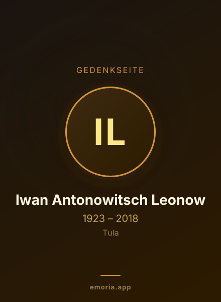 Gedenkportrait von Iwan Antonowitsch Leonow